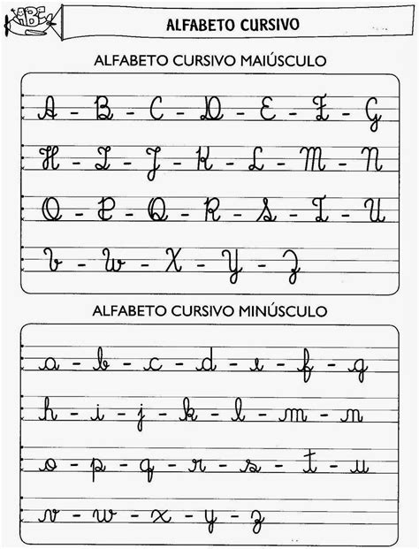 alfabeto maiúsculo letra cursiva